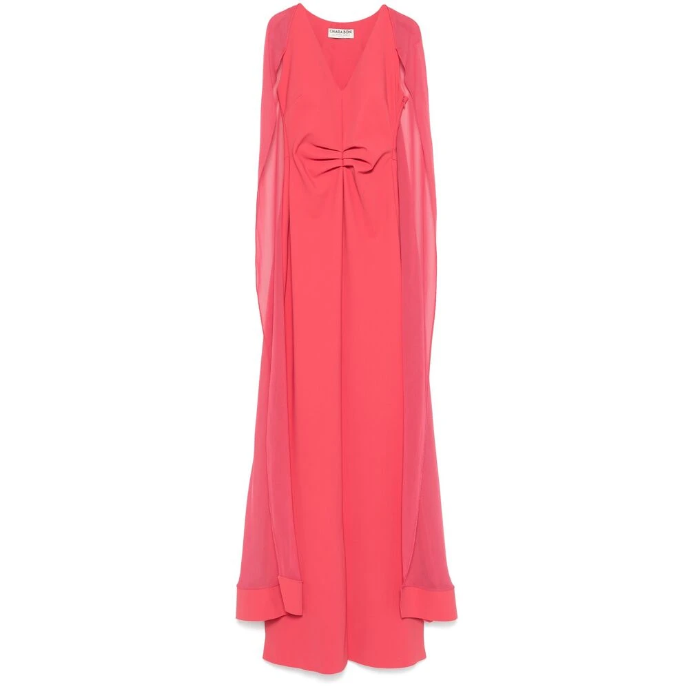 Chiara Boni Framboosroze Cape Mouwloze Jurk Pink Dames