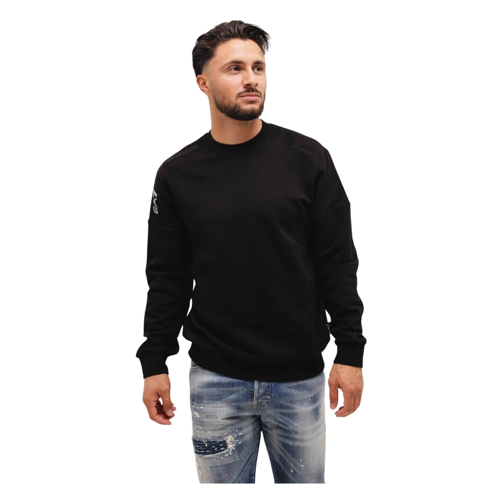 Emporio Armani Zwarte Heren Sweater EA7 Stijl Black Heren