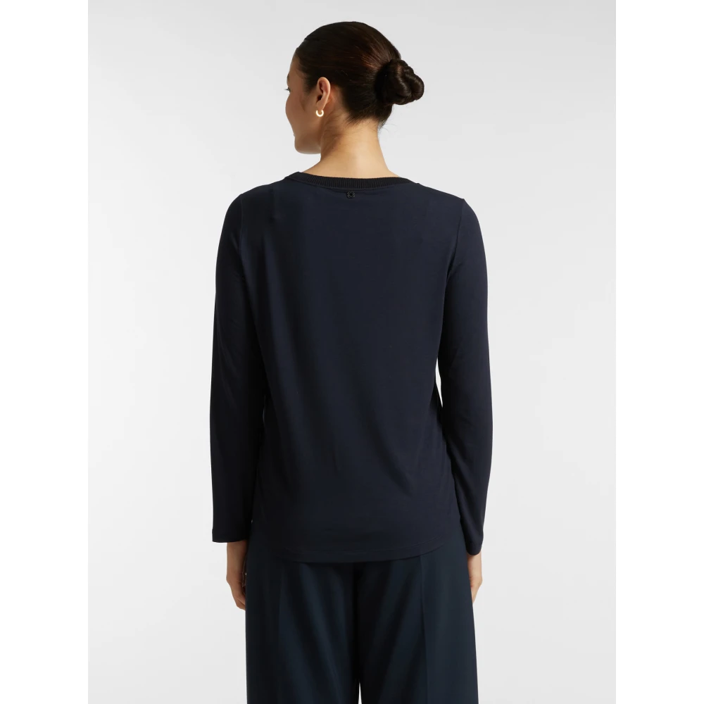Elena Mirò Viscose T-shirt Blue Dames