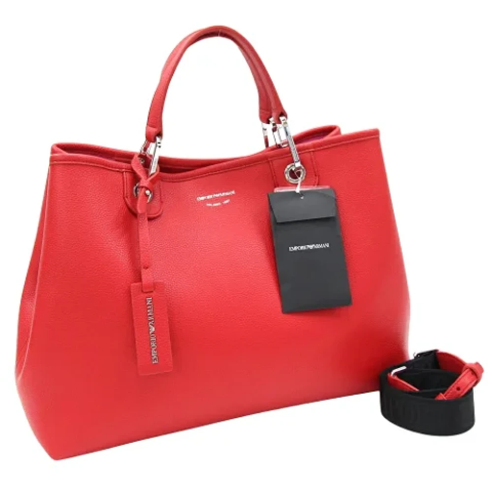 Armani Pre-owned Leather handbags Red Dames