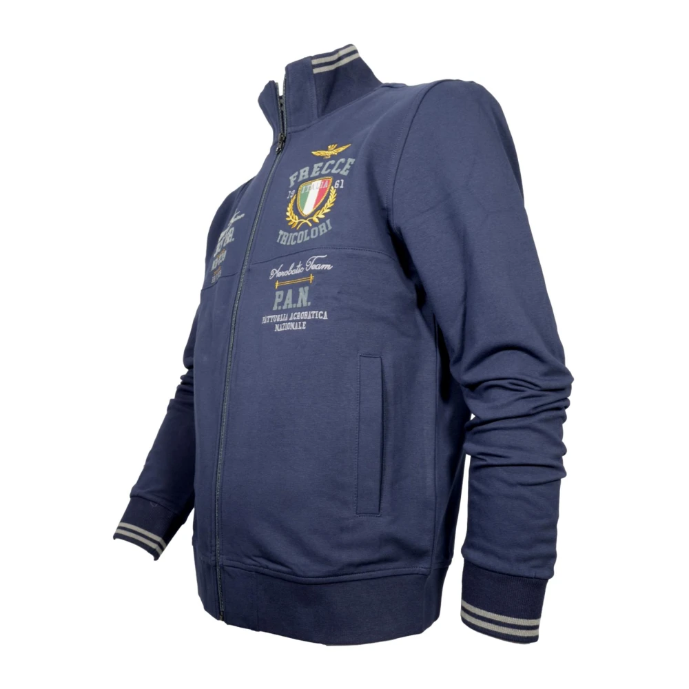 aeronautica militare Full-Zip Sweatshirt Blue Heren