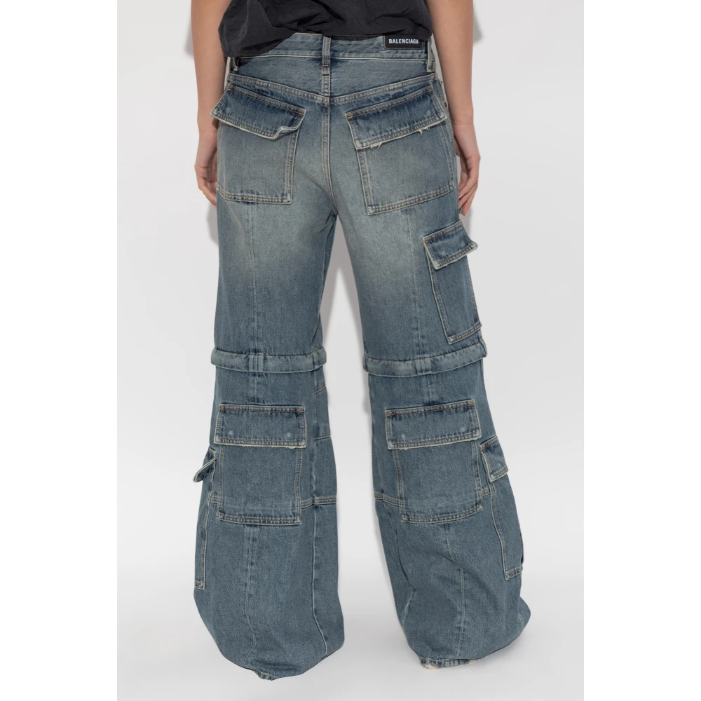 Balenciaga Jeans met zakken Blue Dames