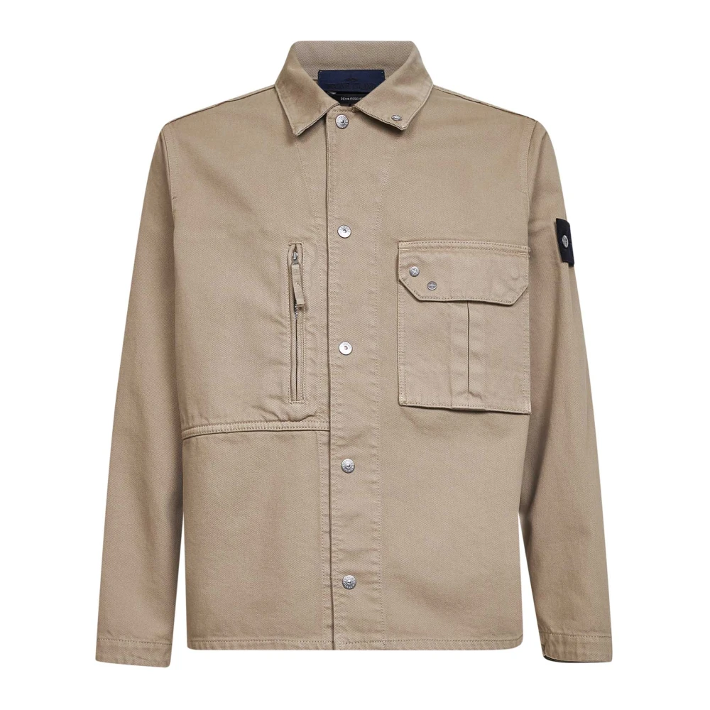 Stone Island Beige Shirts - Male - Casual Shirts - M - Shirts