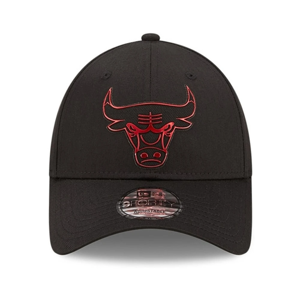 new era Zwarte Bulls Folie Logo Pet Black Heren
