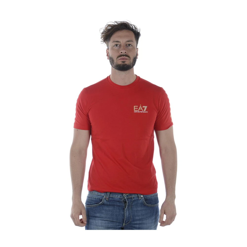 Emporio Armani EA7 Sweatshirt T-shirt Kombination Red, Herr