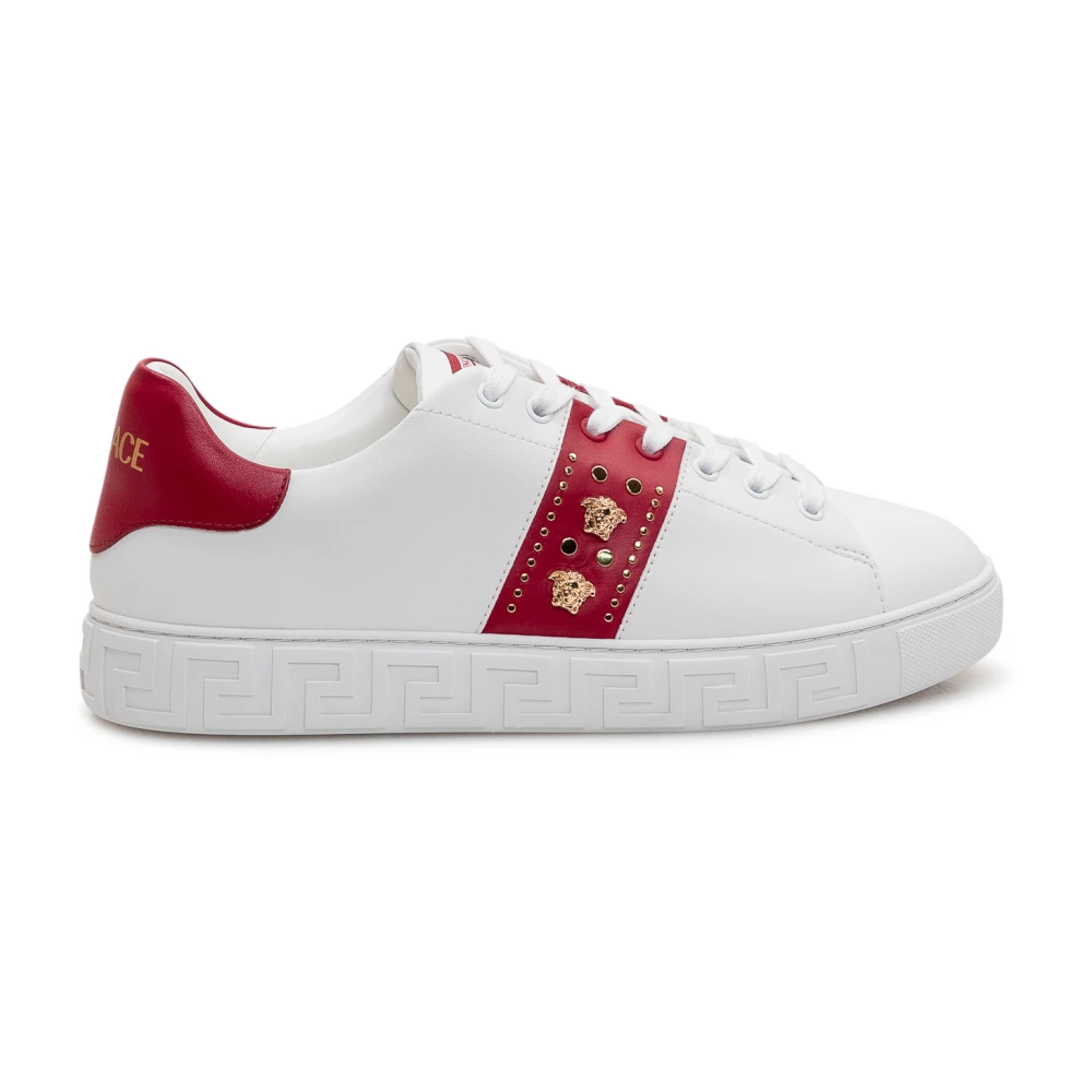 Versace Greca Embellished Sneakers Heren Schoenen Wit
