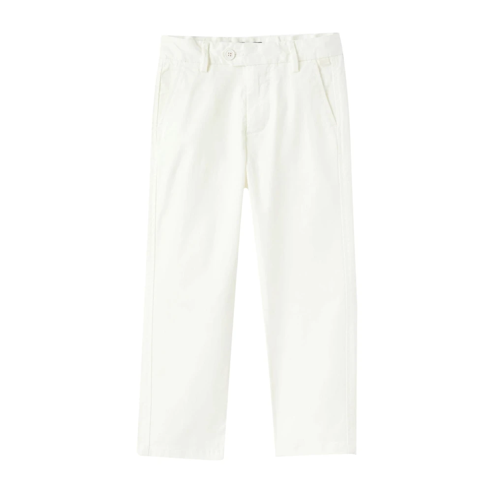 Il Gufo Boys White Trousers, 2 Y, Cotton Trousers