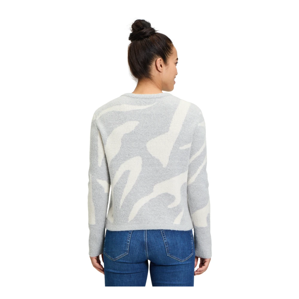 Betty & Co Gebreide trui met jacquard Gray Dames