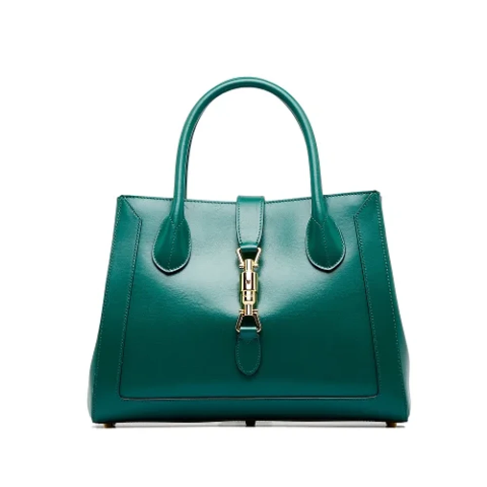 Gucci Vintage Pre-owned Leather handbags Green Dames