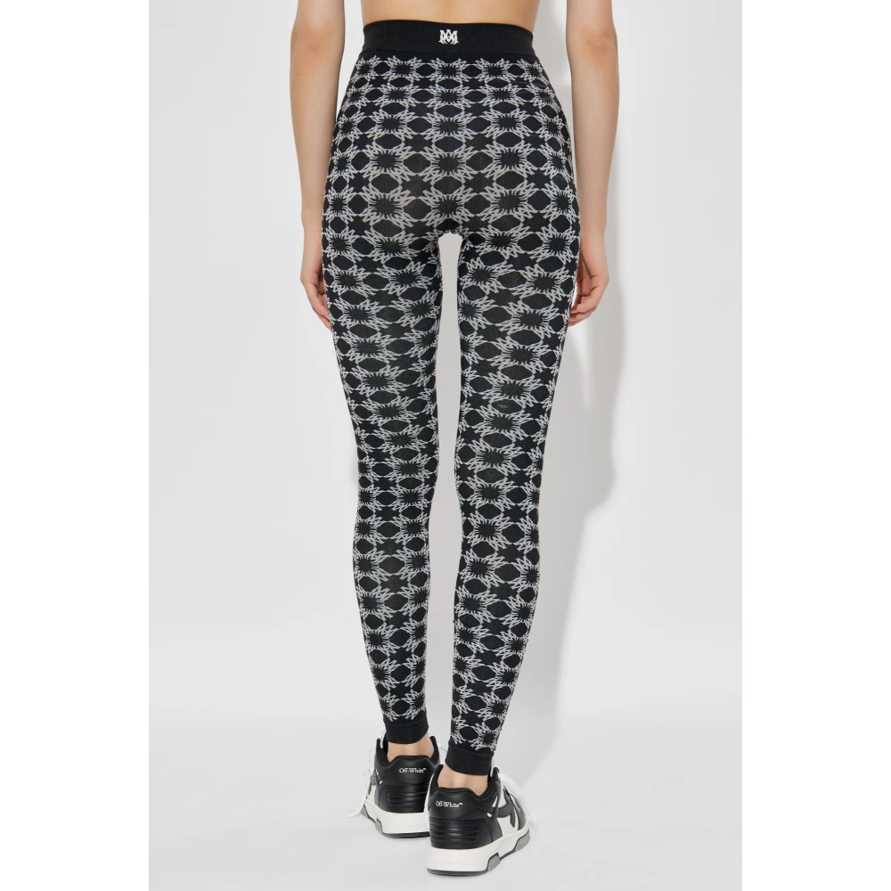 Amiri Monogram Leggings Black Dames