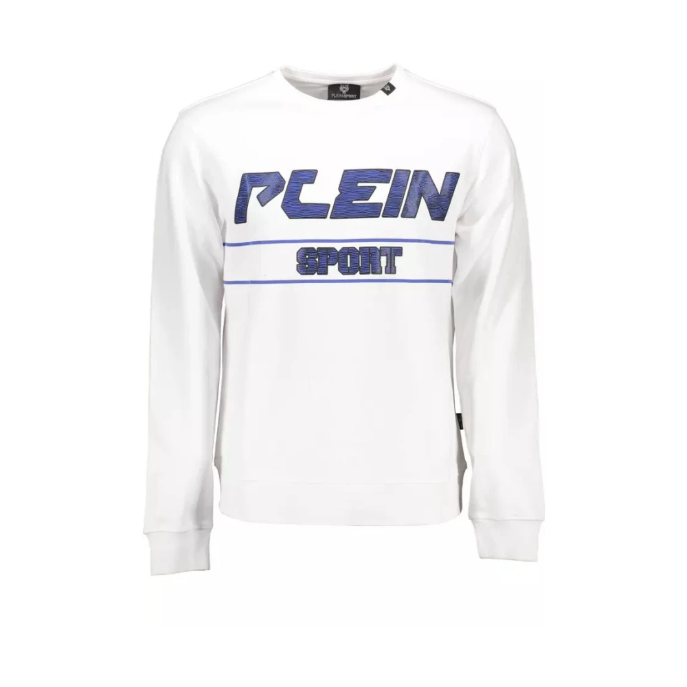Plein Sport Men's White Sporty Long-Sleeve Sweatshirt With Elegance