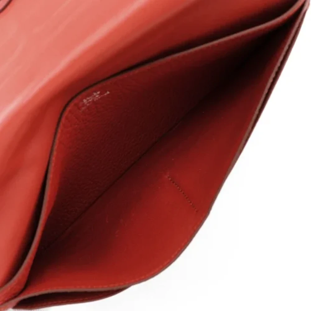 Hermès Vintage Pre-owned Leather wallets Red Dames