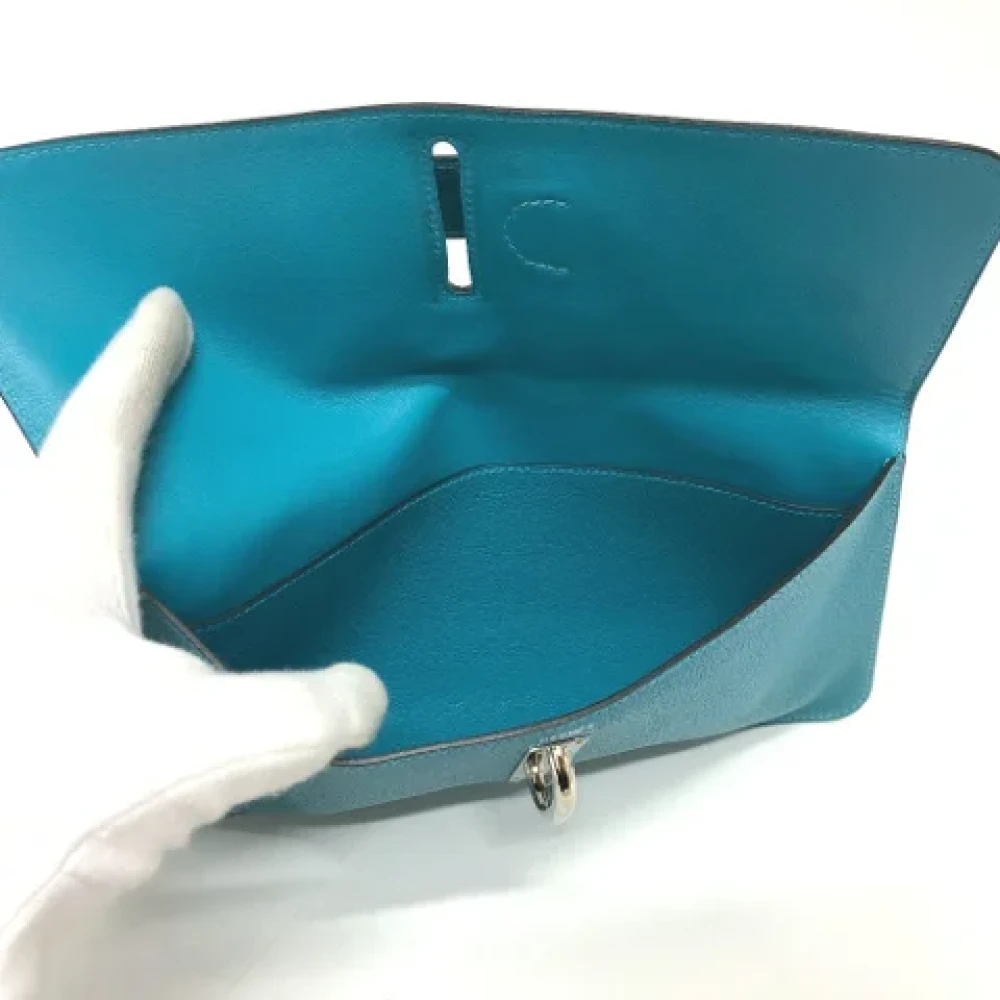 Hermès Vintage Pre-owned Leather pouches Blue Dames
