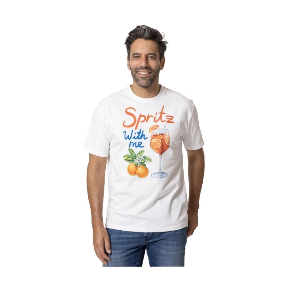 MC2 Saint Barth Spritz With Me T-shirt motieven White Heren