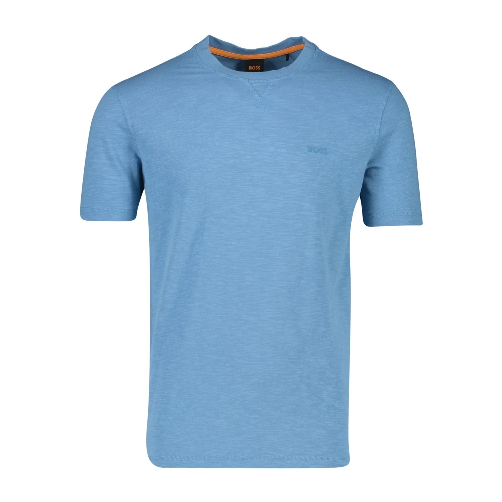 Hugo Boss Blauw Ronde Hals Katoenen T-shirt Blue Heren