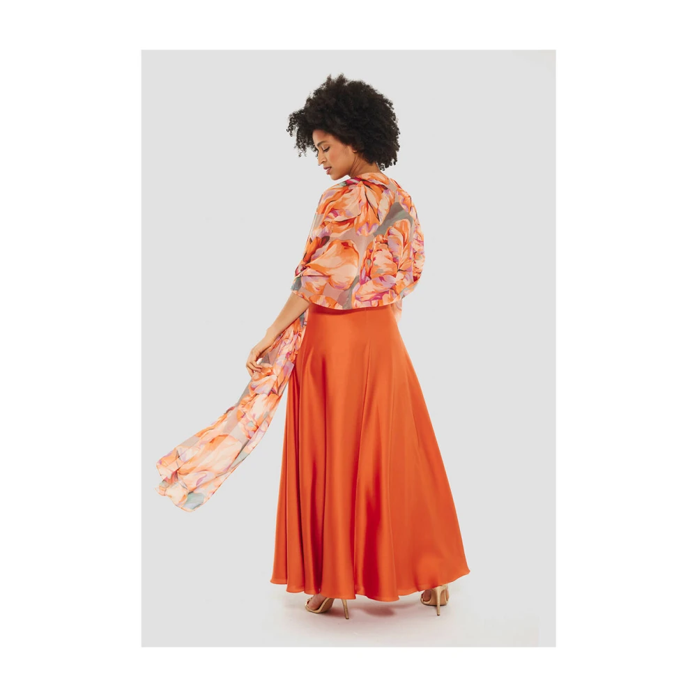 Swing Bloemen Chiffon Jurk Multicolor Dames
