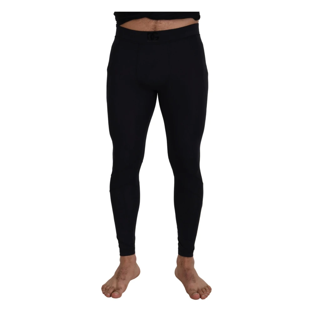 Dolce & Gabbana Black Designer Trousers - Male - Leggings - M - Trousers