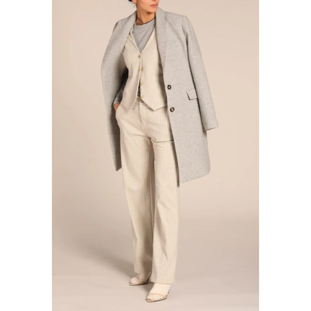 Mason's Gestreept jersey gilet Ellen Beige Dames