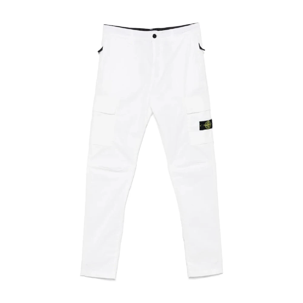 Stone Island Boys White Trousers, 8 Y, Stylish Trousers For Everyday Wear