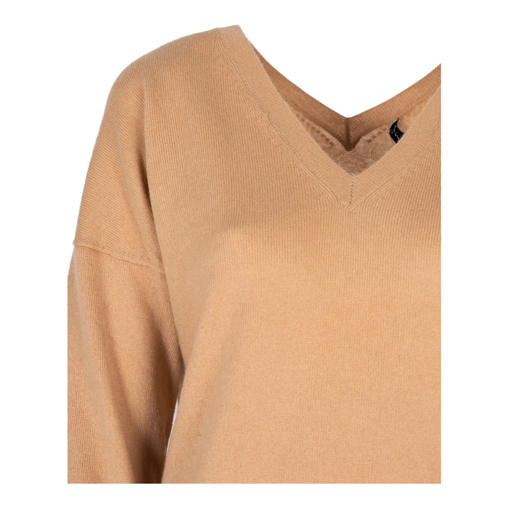 Liu Jo Elegante V-hals Trui met Kristallen Brown Dames