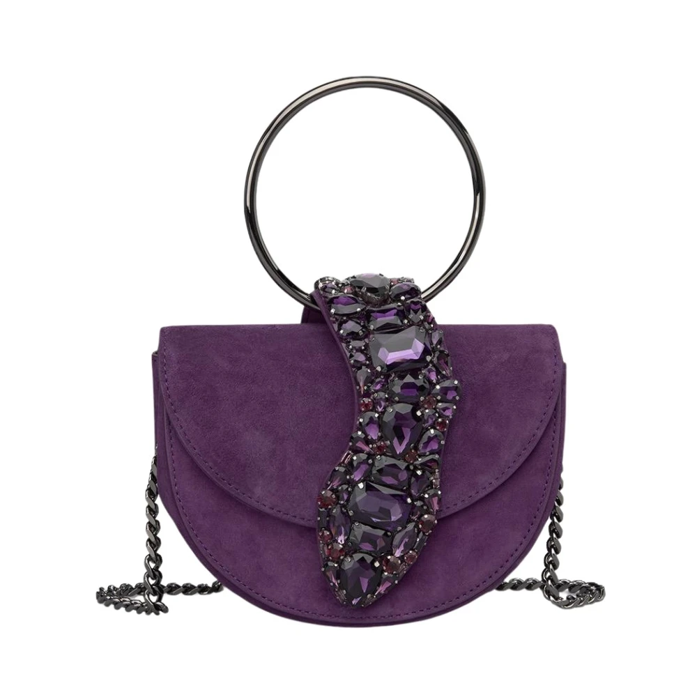 Alma en Pena Slangen handtas Purple Dames