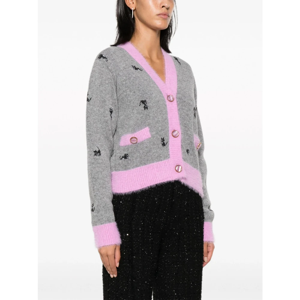 Gcds Grijze Gebreide Vest Gray Dames