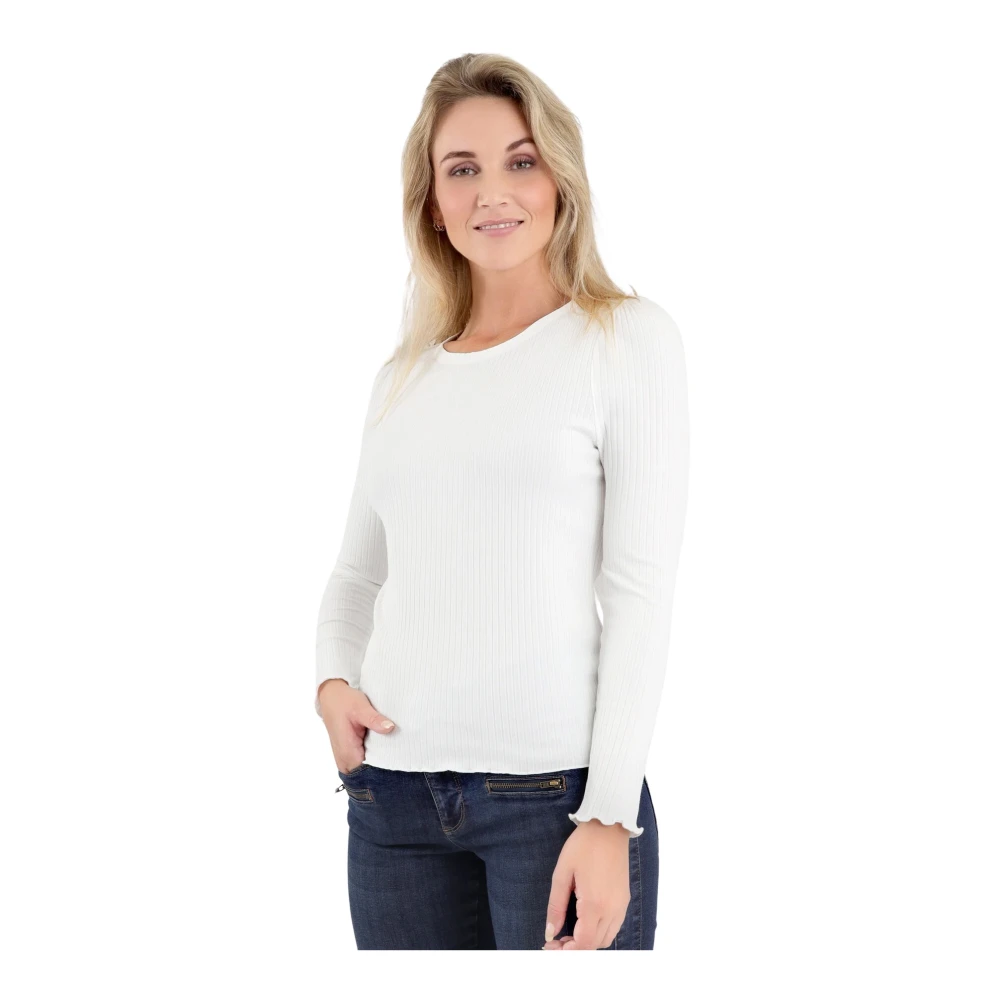 2-Biz Ribblouse Erene Cloud White Dames