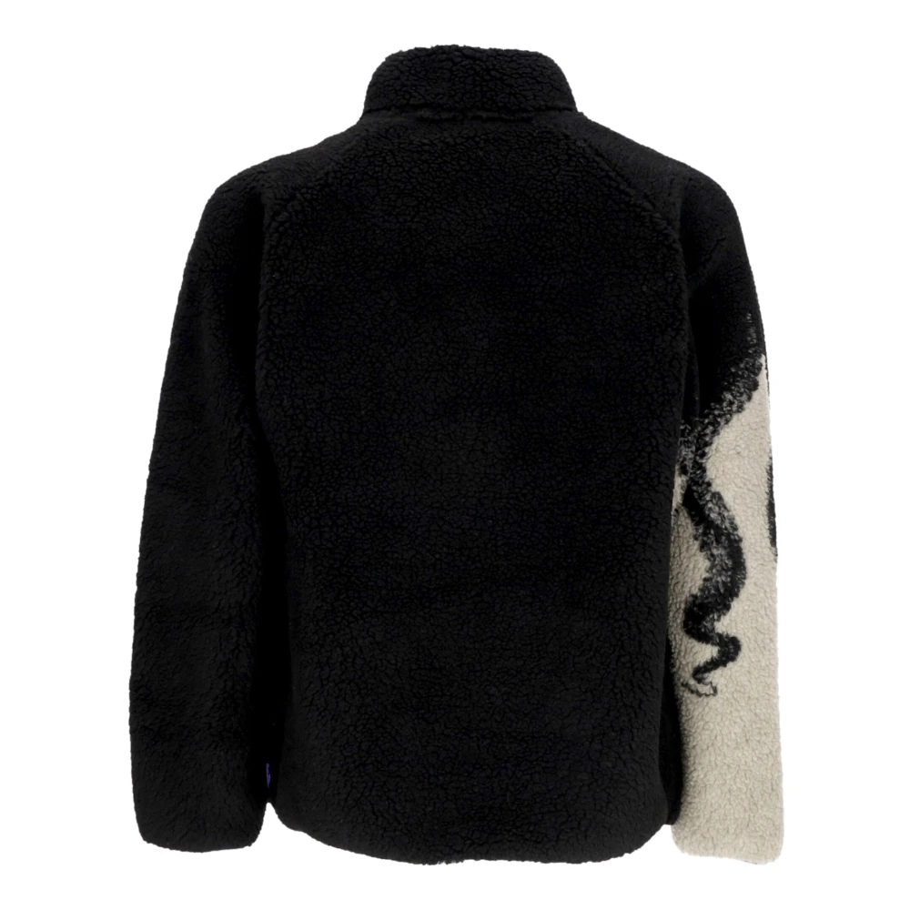 Octopus Sherpa Zip Neck Jas Zwart Black Heren