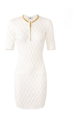 Mini abito in maglia a rombi c
