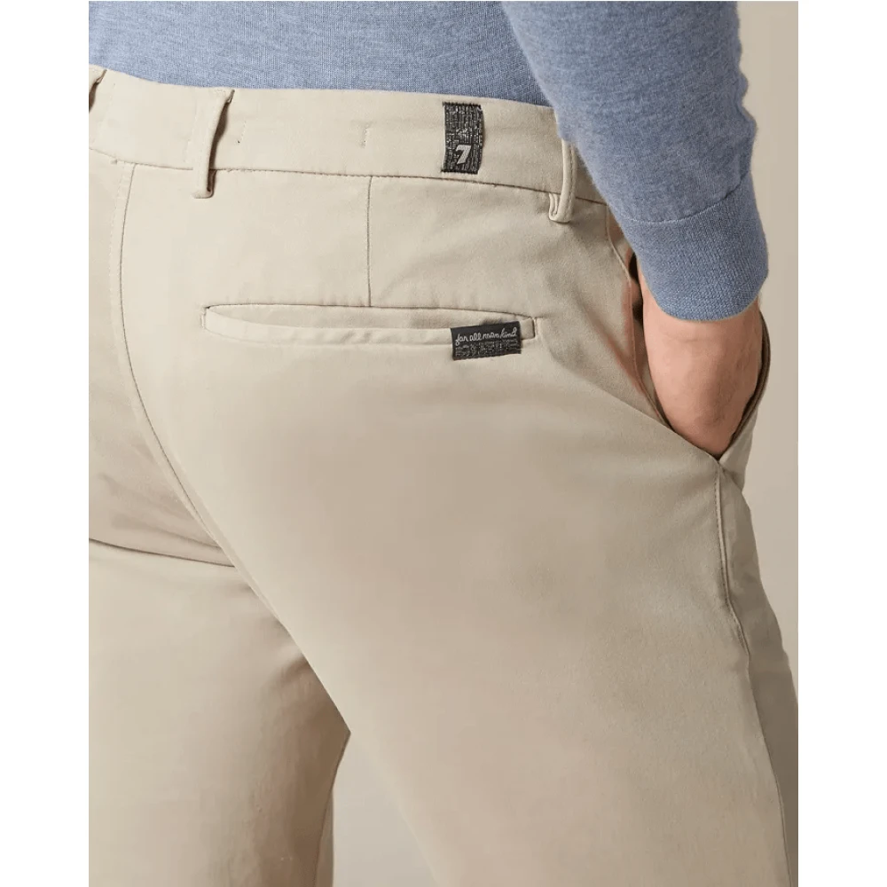 7 For All Mankind Jeans Straight Bleu Beige Heren