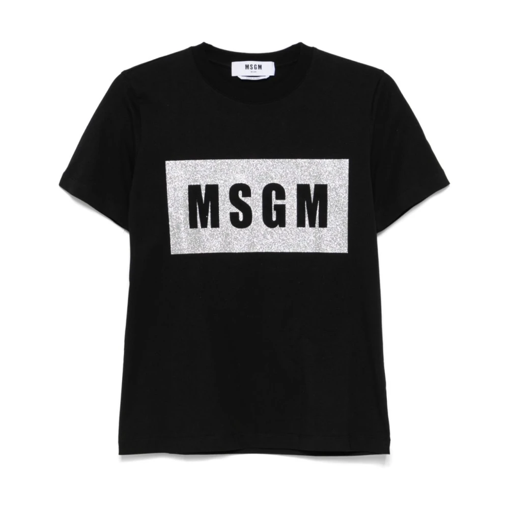 Msgm - Tops > T-Shirts - Black - Msgm - Modalova