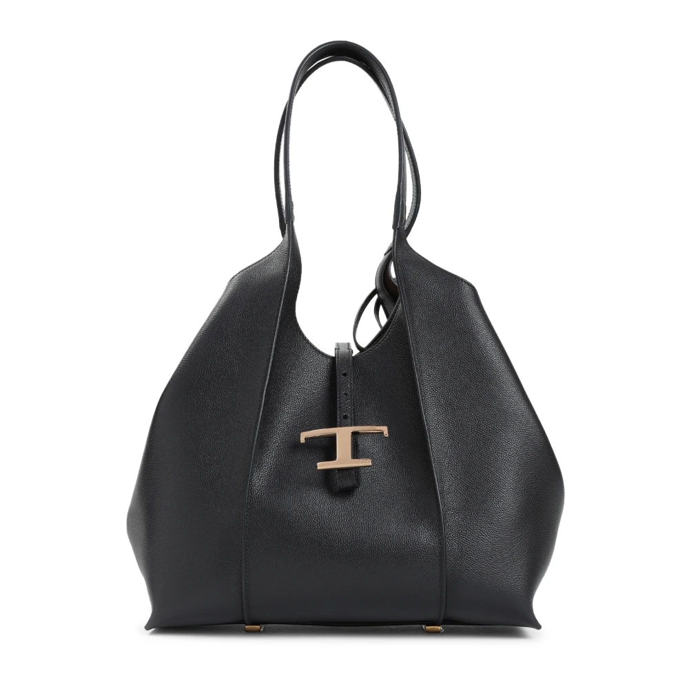 TOD'S Zwarte Shopper Tas Black Dames