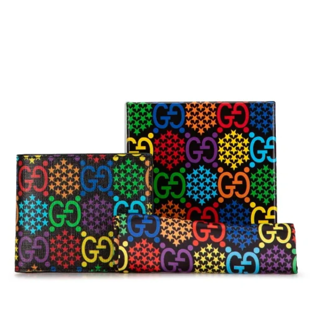 Gucci Vintage Pre-owned Canvas wallets Black Dames