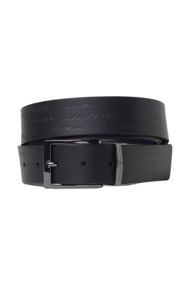 embossed-logo-leather-belt-black
