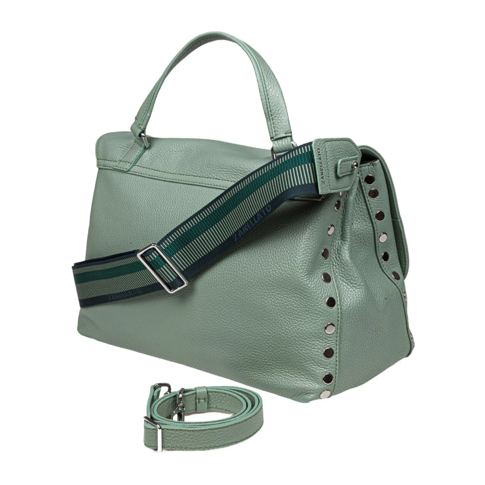 Zanellato Groene leren schoudertas Green Dames