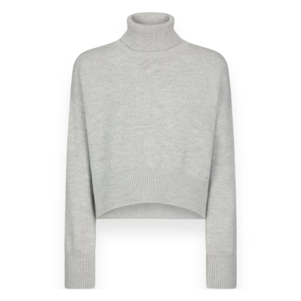 Dondup Grijze Wol Turtleneck Sweater Italië Gray Dames