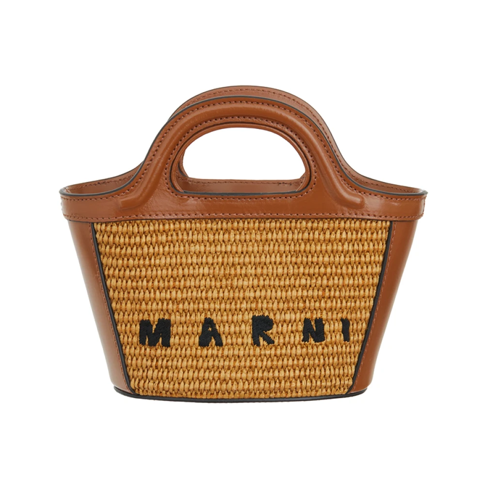 Marni Tropicalia Micro Tas Brown Dames