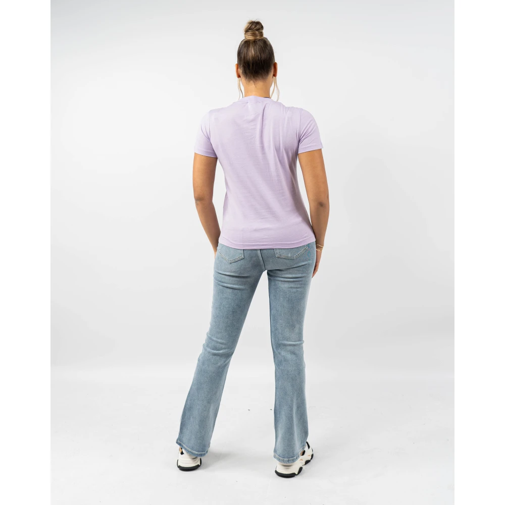 Versace Jeans Couture Grafisch Bedrukt T-Shirt Purple Dames