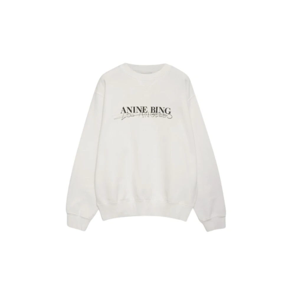 Anine Bing Oversized Doodle Ivory Sweatshirt White Dames