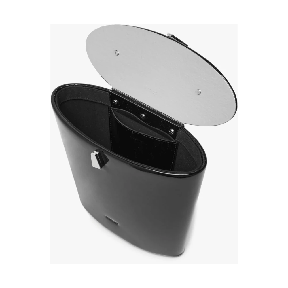 SPORTMAX Zwarte Lakemmer met Metalen Handvat Black Dames