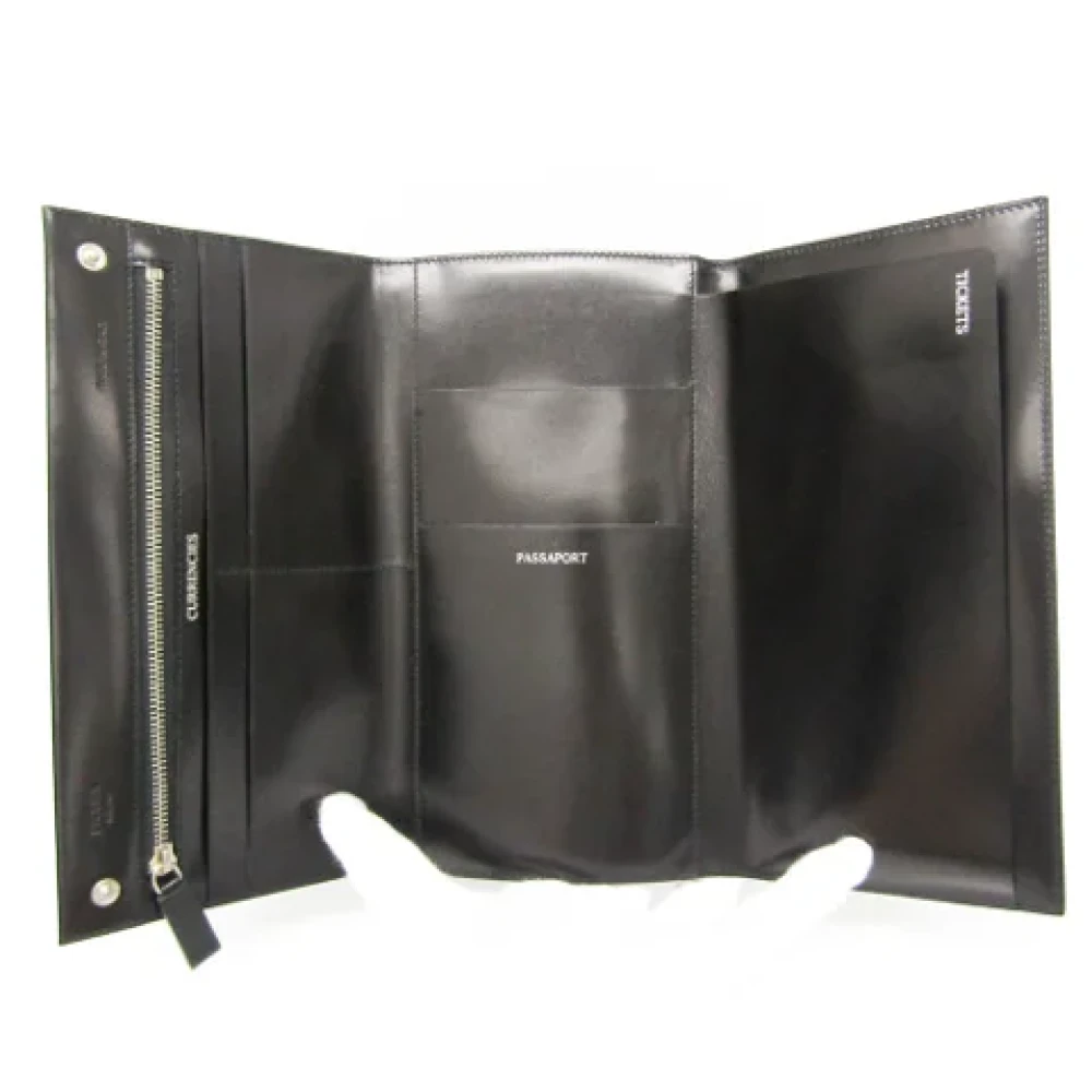 Prada Vintage Pre-owned Leather wallets Black Dames