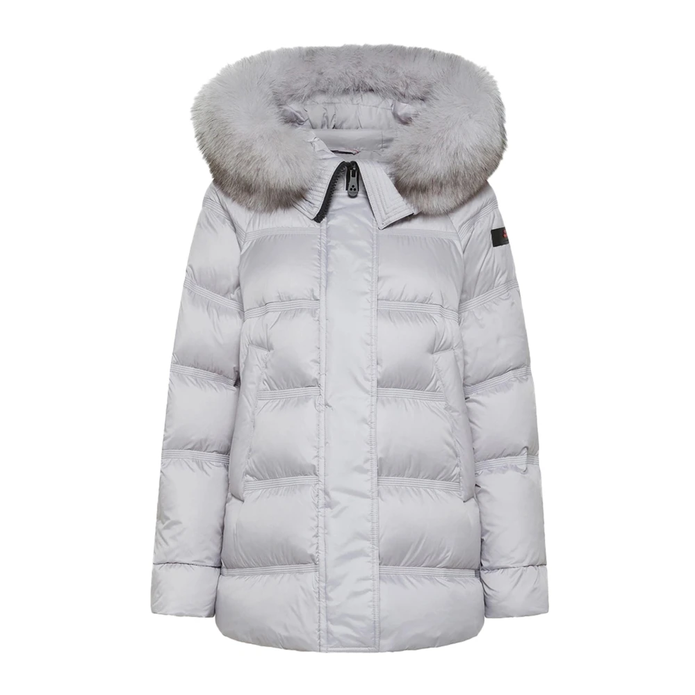 Peuterey Gewatteerde Polyester Parka Jas Gray Dames