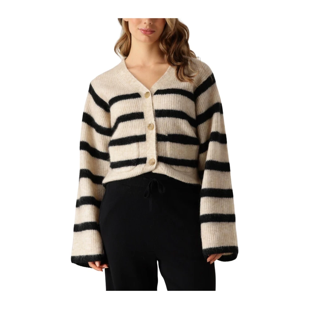 Second Female Wide Sleeve Cardigan Ovalis Knit Second Dames Beige Dames
