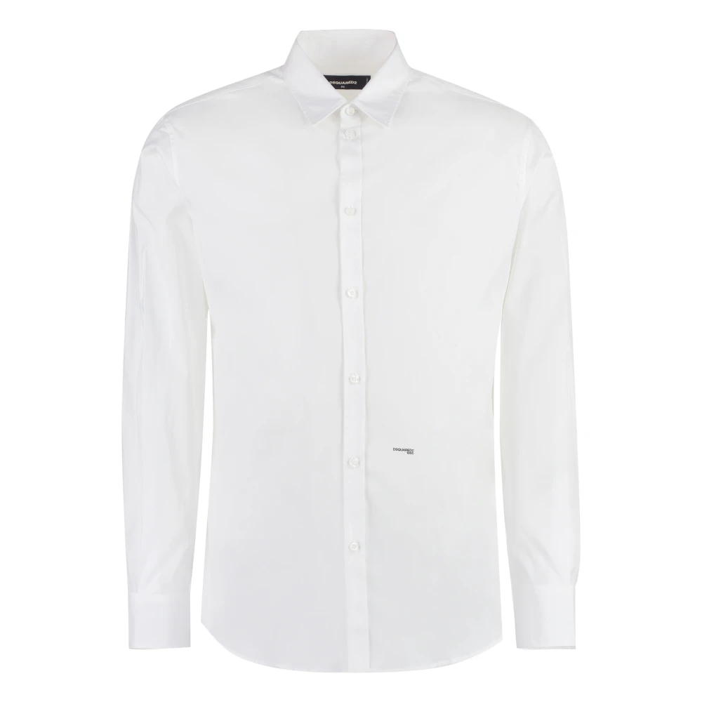 Dsquared2 Men's White Mini D2 Relaxed Shirt - Casual Shirts - M - Shirts