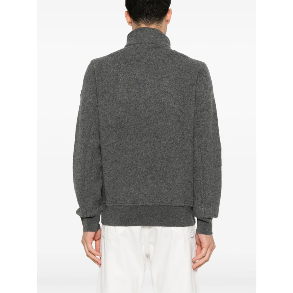 Polo Ralph Lauren Grijze Wollen Blend Rits Trui Gray Heren