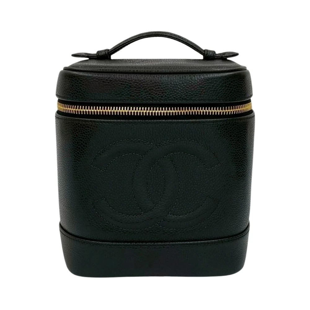 Chanel Vintage Women's Black Vintage Handbags, One Size, Pre-Owned Vanity Case