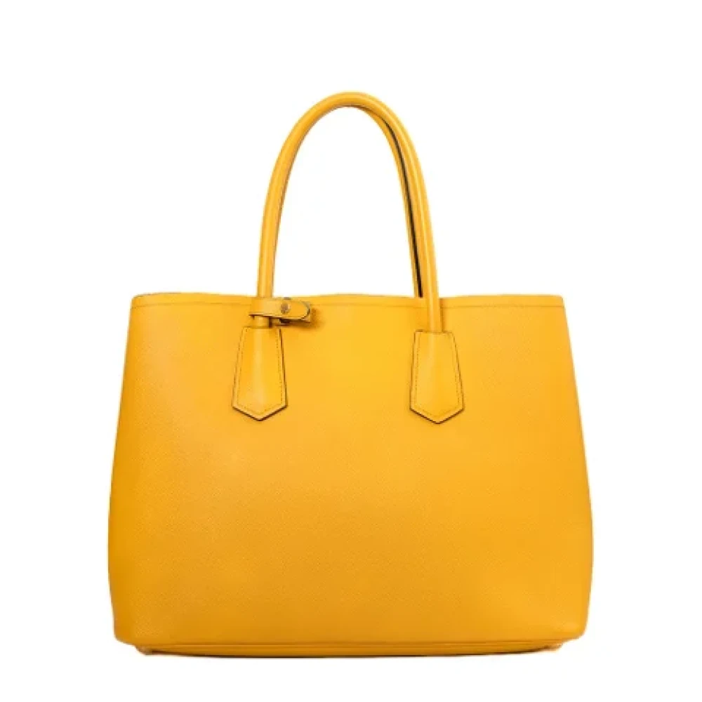 Prada Vintage Pre-owned Leather prada-bags Yellow Dames