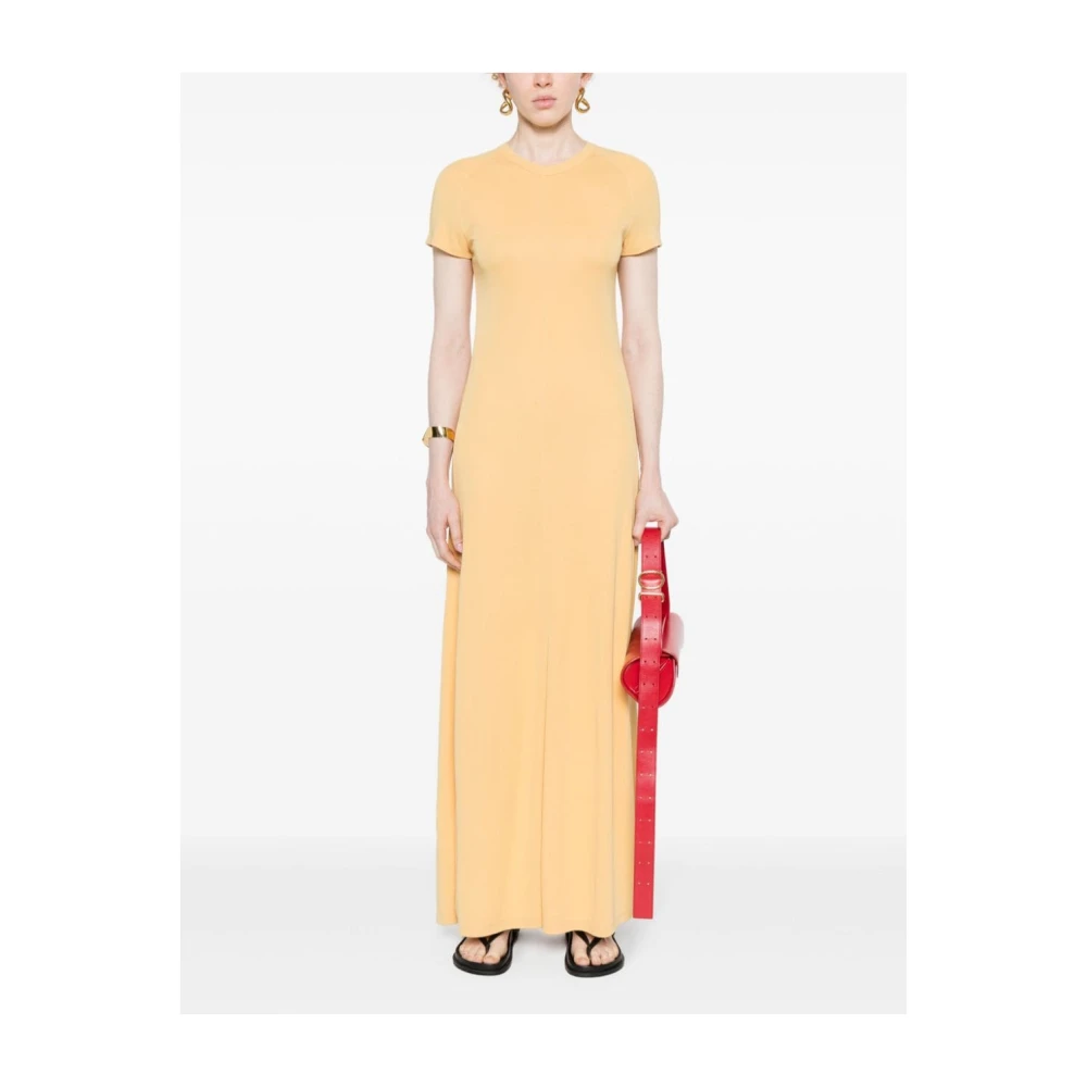 TotêMe Elegante Jersey Jurk Yellow Dames