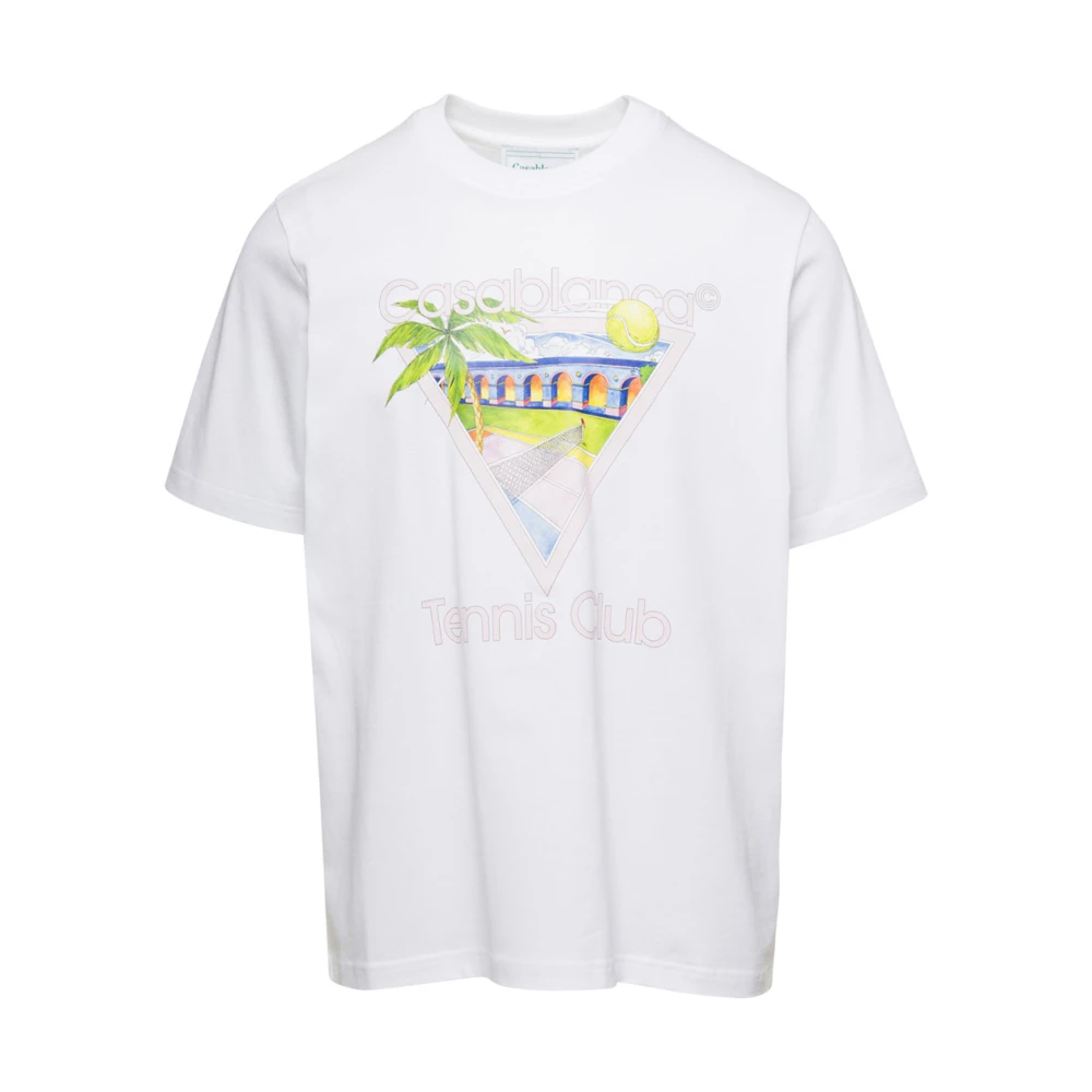 Casablanca Tennis Club Icon Wit T-shirt White Heren