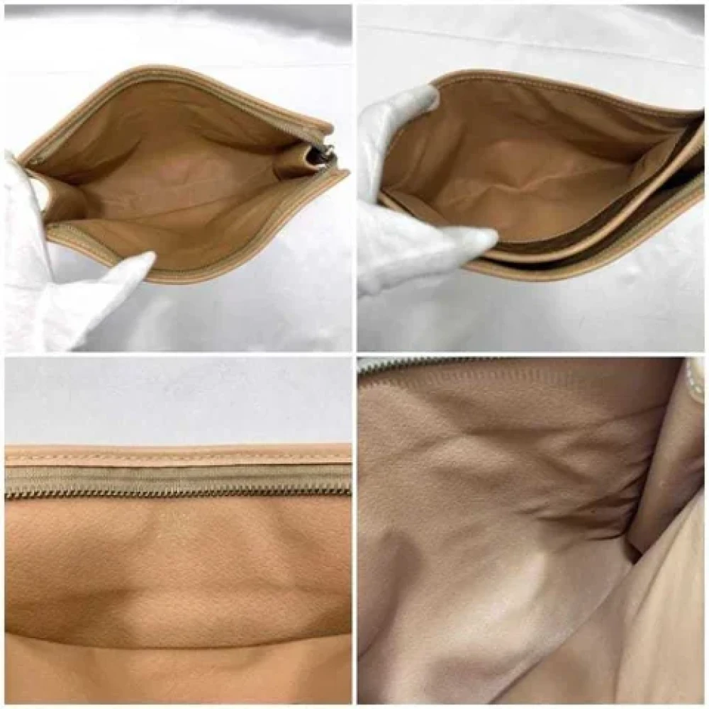 Celine Vintage Pre-owned Canvas clutches Brown Dames